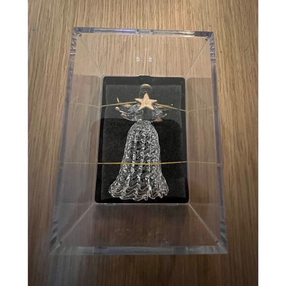 Crystal Hand Spun Angel Praying On Stand NEW in Box - Picture 2 of 9